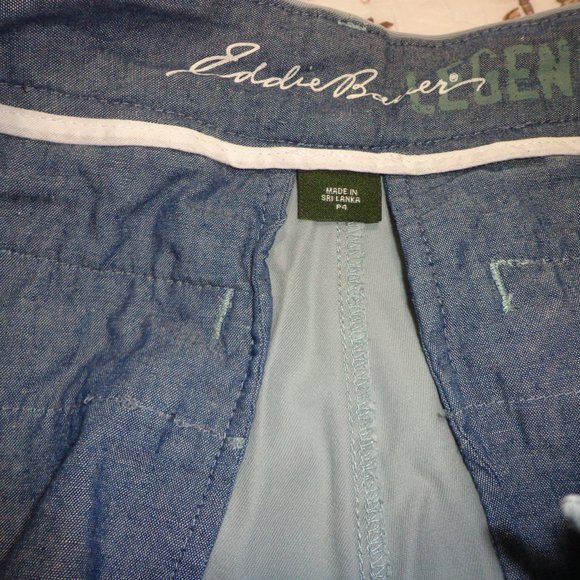 Eddie Bauer Capris P4 Zip Closure Pockets Stone Blue - Picture 5 of 15